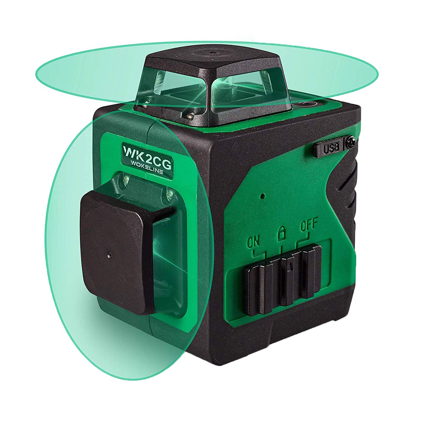 Wokeline Laser Level Self Leveling Green Beam Two Plane Cross Line