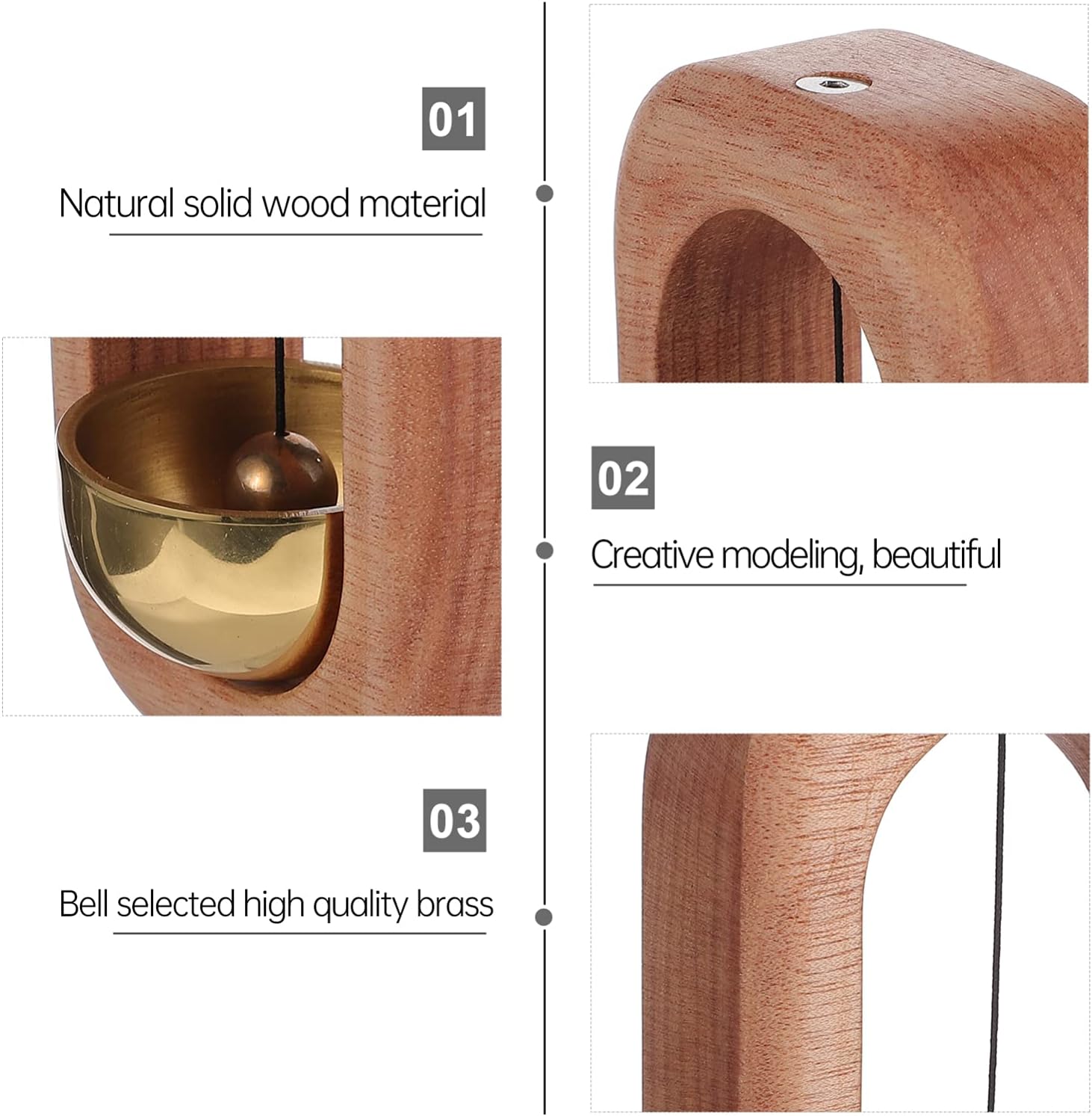 Door Chime,Magnetic Suction Metal Bells Vintage Metal Trim Magnetic Wind Chime Hanging Wall Hanging
