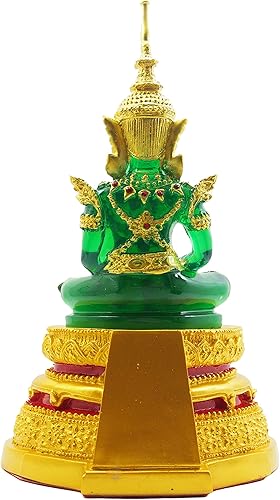 Miniatura 4 de BUDDHO Estatua de Buda de esmeralda para meditar, sentada de 11 pulgadas de alto, estatua de Buda tailandesa decoración del hogar, estatua de Buda