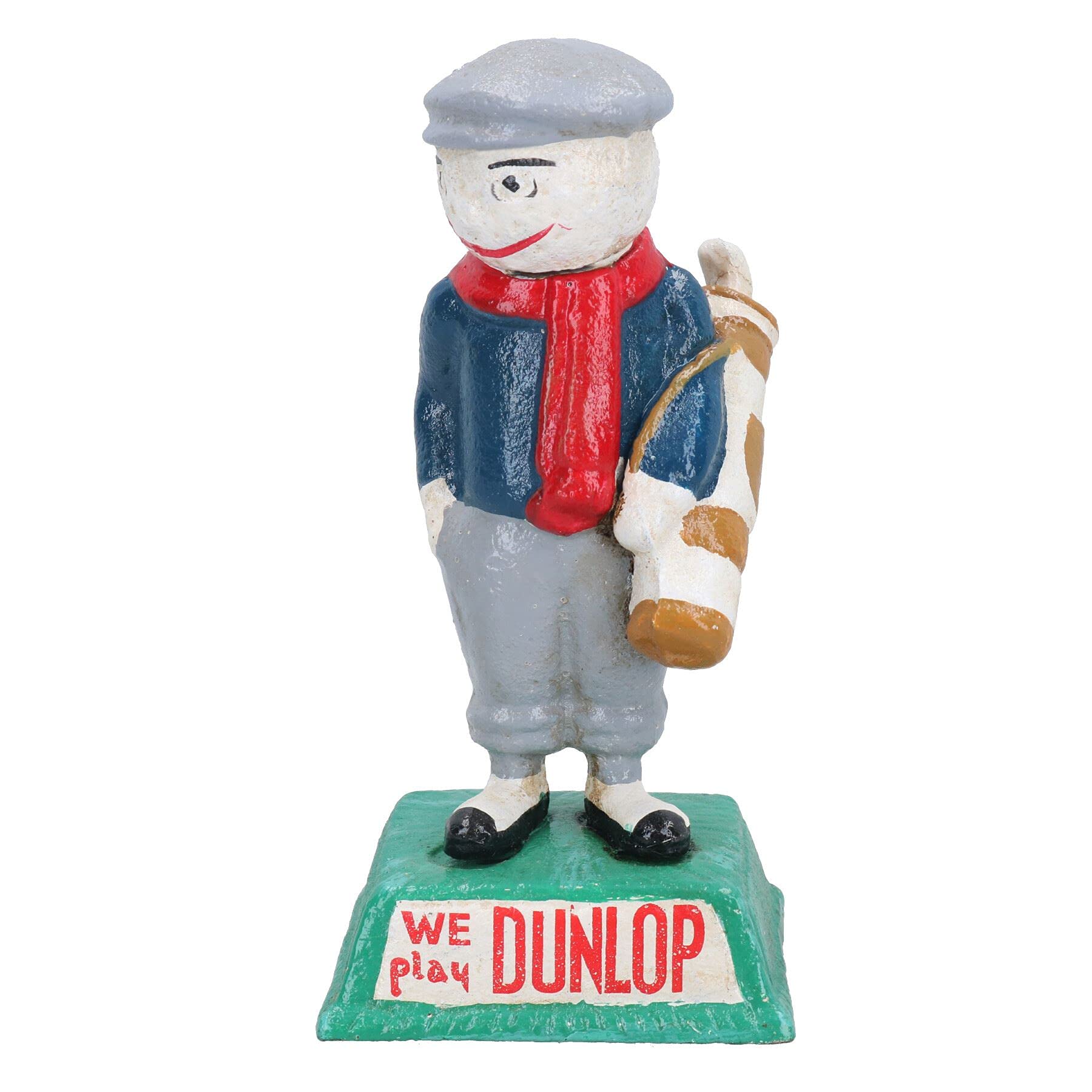 Ab Tools Multicolor Dunlop Golf Man Figure Statue Cast Iron Golfer Mascot Ornament House Home