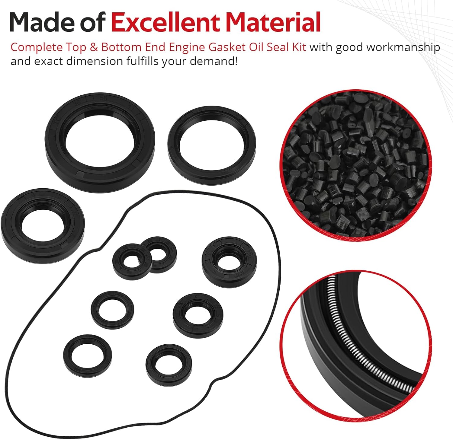 JAVIK Complete Top and Bottom End Engine Gasket Oil Seal Kit for Honda CR250R 2002-2004 O.E.M# 14132-KZ3-L20