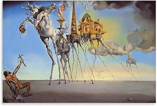 Salvador Dali Prints, The Temptation of St. Anthony Poster Decorative Painting Canvas Wall Art Living Room Posters Bedroom Painting 12x18inch(30x45cm)