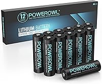Vista 1 de POWEROWL Lithium AA Batteries, 1.5V High Capacity Double A Battery for Camera Freezer Thermometer etc,12 Pack (Non-Rechargeable)