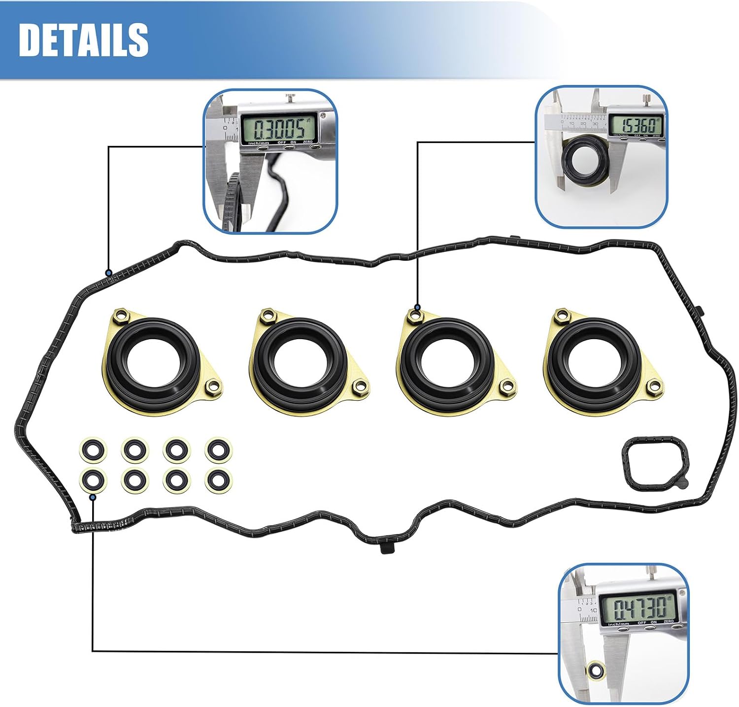 Sorello Engine Valve Cover Gasket Set for Acura ILX 2016-2020 for Honda Accord 2013-2017 for Honda CR-V 2016-2018 2.4L - Replace 12030-5A2-A01 VS50887 VS50916