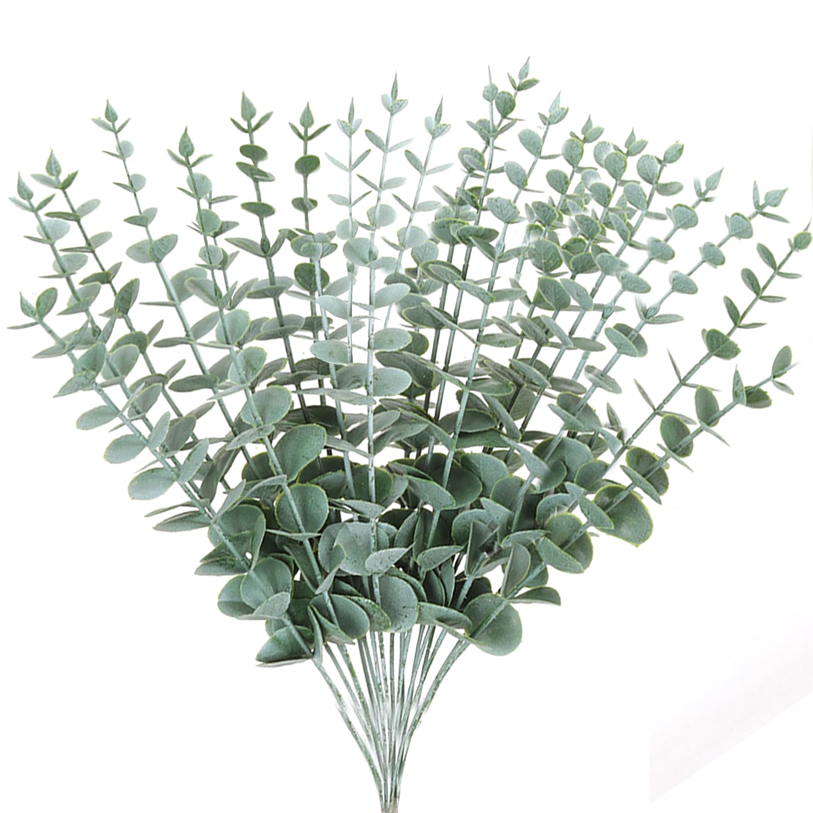 Ncoale Green 26 Pcs Eucalyptus Stems Artificial Eucalyptus Leaves Plastic Plant Foliage Faux Eucalyptuses Branches Garland Artificial Flowers For Home Decoration Wedding Flower Arrangement