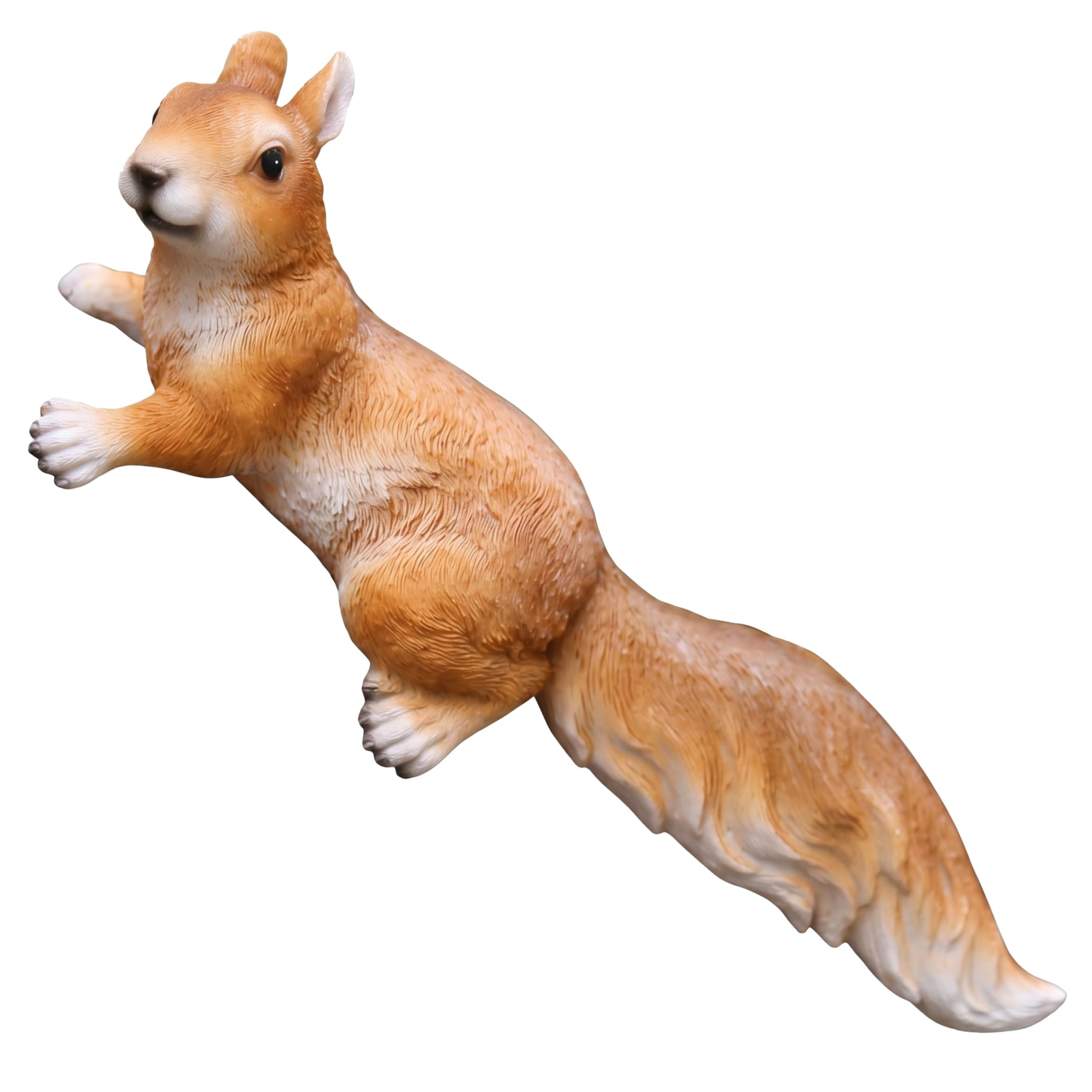 Faroby Squirrels Statue, Vivid Resin Squirrels Figurine – Freestanding Decor For Garden & Indoor Spaces, Brown, Statues for Garden