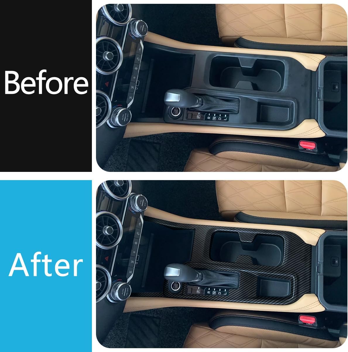 Car Accessories Fit for Nissan Sentra 2020 2021 2022 2023 2024 2025 Interior Gear Shift Panel Frame Cover Trim (Carbon Fiber) 1PC ABS