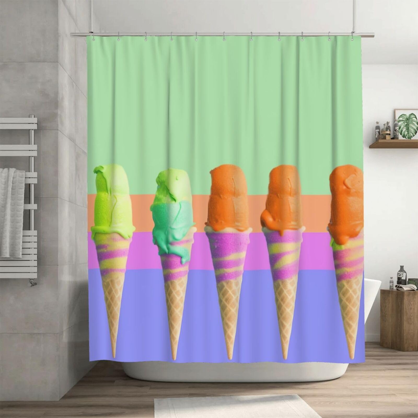 Rideau de douche arc-en-ciel pour illuminer la salle de bain des enfants