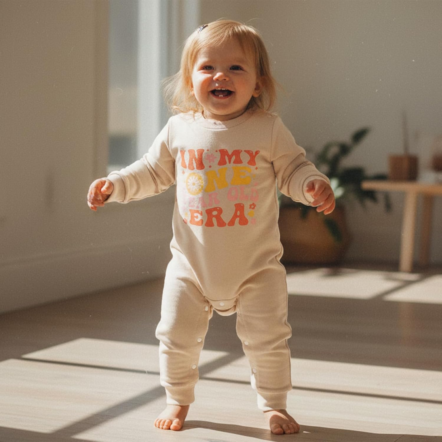 WZTYYDS Baby Girl First Birthday Romper In My One Year Old Era Jumpsuit Infant Long sleeve 1st Birthday Outfit Fall Clothes - Image 4