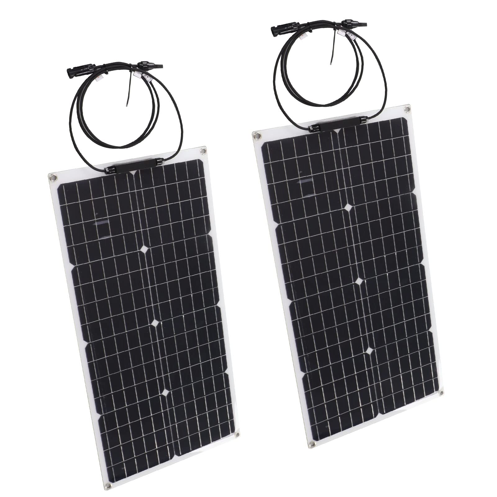 Fdit 50W Monokrystaliczny Zestaw Panelu Słonecznego IP65 Wodoodporny 18V z Regulatorem Ładowania 40A do Kampera, Kempingu, Awarii Zasilania, Podróży na Zewnątrz