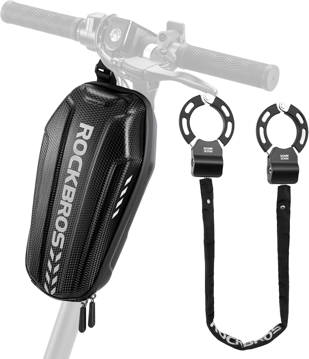 ROCKBROS Bike Lock Scooter Lock 23.4-Inch Heavy Duty Anti-Theft Chain Lock with Key E-Bikes Accessories