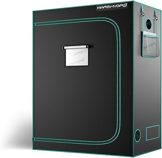 GA Growzelt 100x100x200 cm (3.3×3.3) anzuchtzelt Zelt Reflektierendes Mylar-Hydrokultur-Gewächshauszelt wasserdichter Bodenwanne für Zimmerpflanzenanbau Schwarz