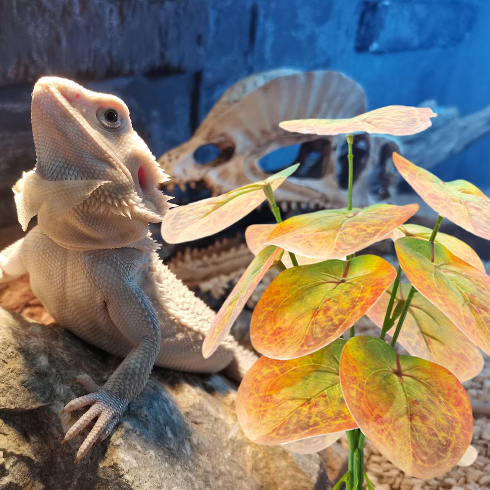 Plante pour reptiles - Plante flexible - Terrarium - Jungle Habita - Pour lézards et serpents - Décoration fausse plante
