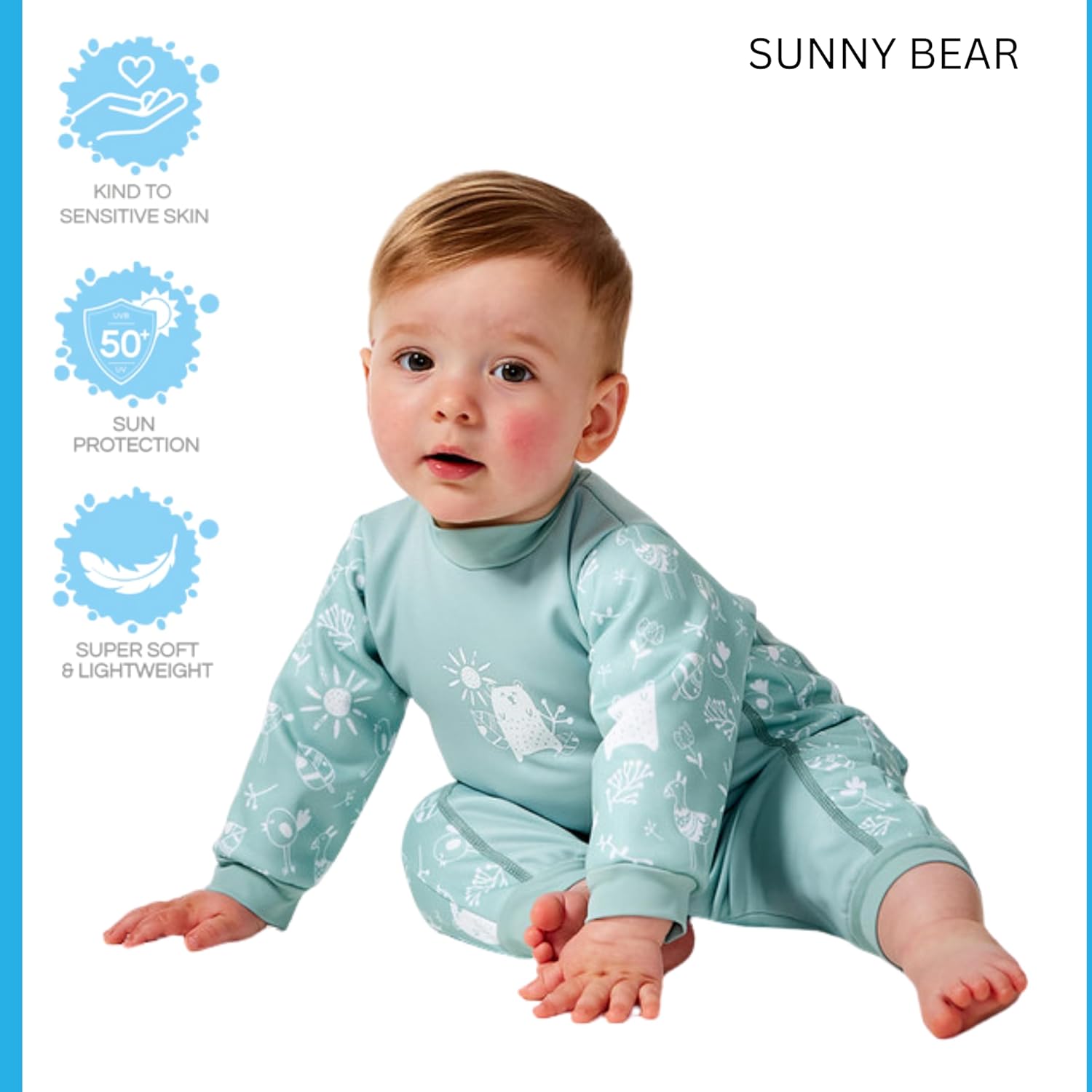 Thermal Swimsuit One Piece Warm in One Wetsuit Swimwear for Babies by Splash About