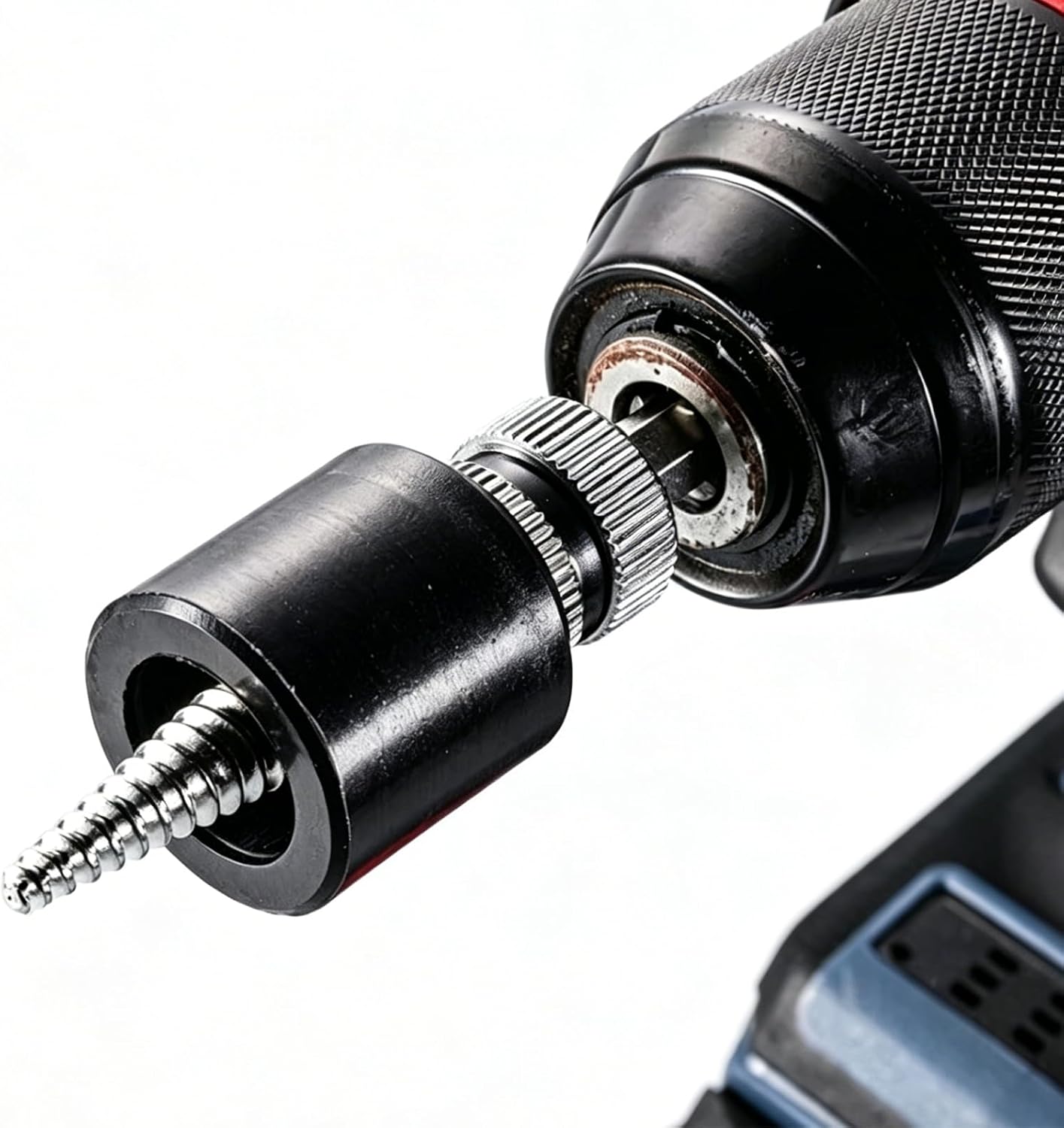 Adjustable Wall Anchor Remover | Electric Drill Adapter for Plastic Expansion Plugs & Broken Screws,Hex-shank wall anchor remover fits electric drills