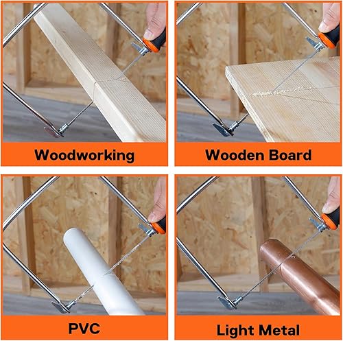 Miniatura 7 de JORGENSEN Juego de 2 cuchillas de repuesto para carpintería, plástico, caucho y corte de metal blando de 6-12 pulgadas