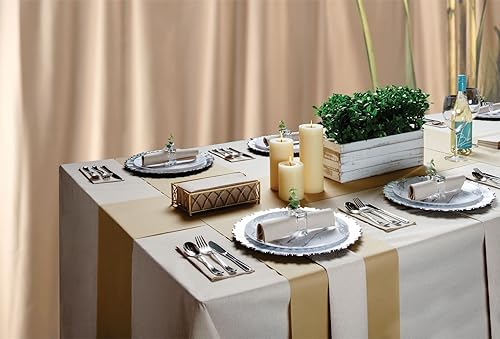 Miniatura 3 de Servilletas de papel desechables similares a tela, paquete de 200 servilletas de cena de color natural de 12 x 17 pulgadas, recicladas, para bodas,