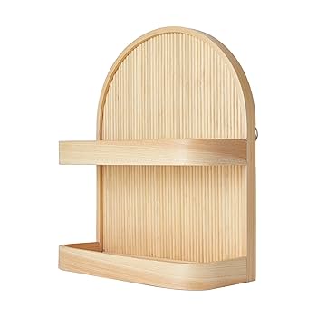 Amazon｜【MERUS】壁掛け 棚 収納 竹製 和室 和風 ディスプレイ