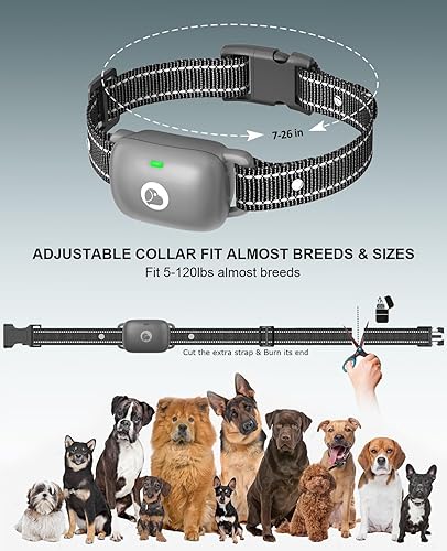 Miniatura 6 de Collar eléctrico de entrenamiento para perros con control remoto de 1640 pies para 2 perros, E-Shock, bloqueo de seguridad con 3 modos de