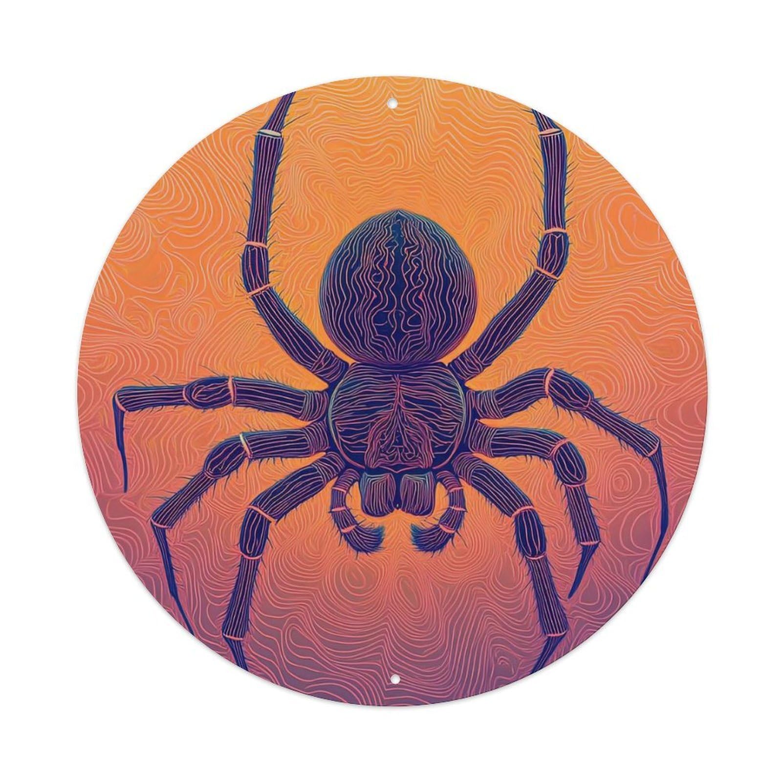 Animal The Black Spider Artwork Metal Tin Sign