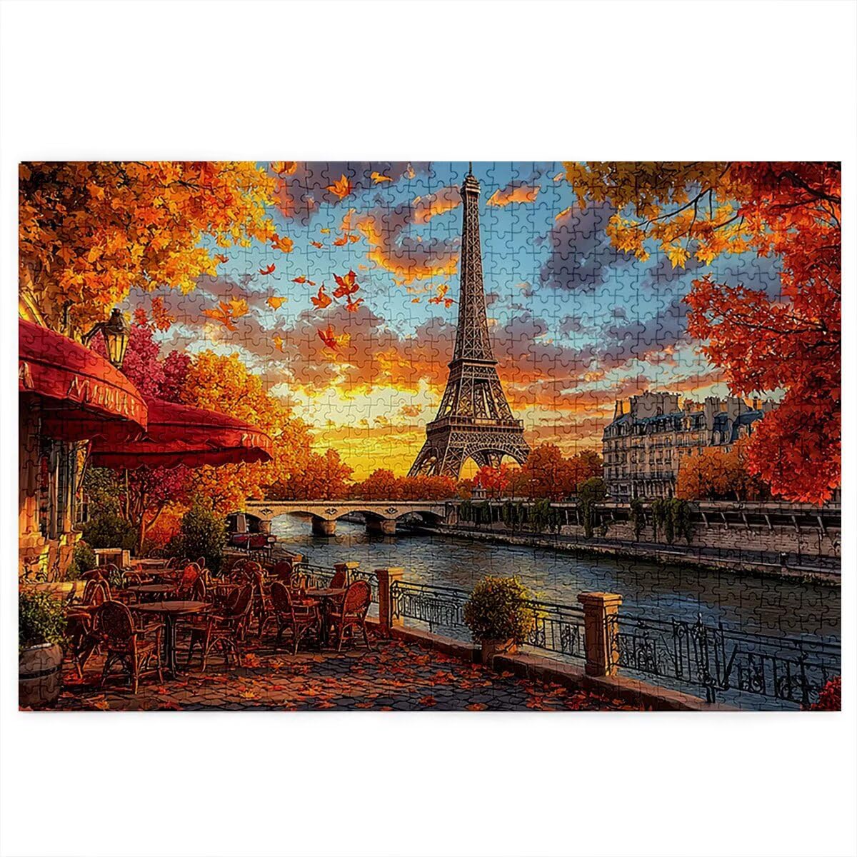 Puzzle 5000 elementów Paryż, krajobraz, 5000 elementów, drewniane puzzle dla dorosłych, trudna łamigłówka, gra logiczna dla całej rodziny, drewniane puzzle do dekoracji salonu, na prezenty, B-10