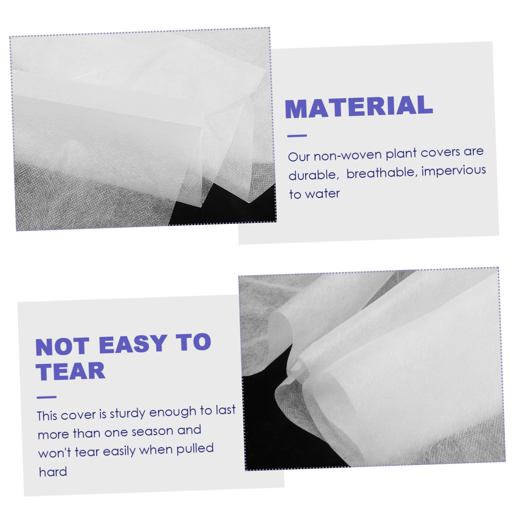 Hemoton Non Woven Plant Frost Cover Winter Garden Protector for Vegetables Flowers Breathable Fabric with Air and Light Permitting Pores for Outdoor Use