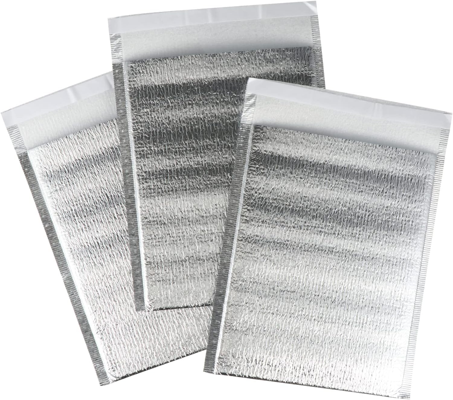 Al FAKHAMA Reusable Self Seal Insulation Pouches, Thermal Box Liners for Insulated Shipping, Insulated Self Seal Envelopes, Insulated Food Mailers (25 CM Wide x 35 CM Long x 5 CM Flap) - Pack of 12