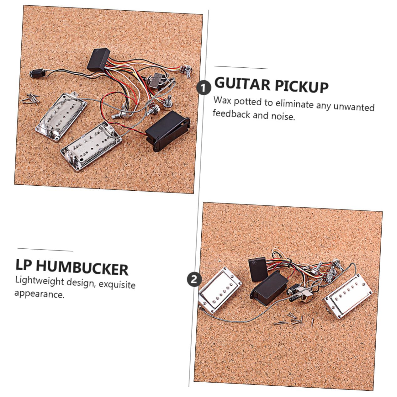 Pickup Attivo Per Chitarra Humbucker Durevole Con Scatola Per Batteria Parte Di Ricambio Per Chitarra Elettrica e Basso Per Amanti e Musicisti