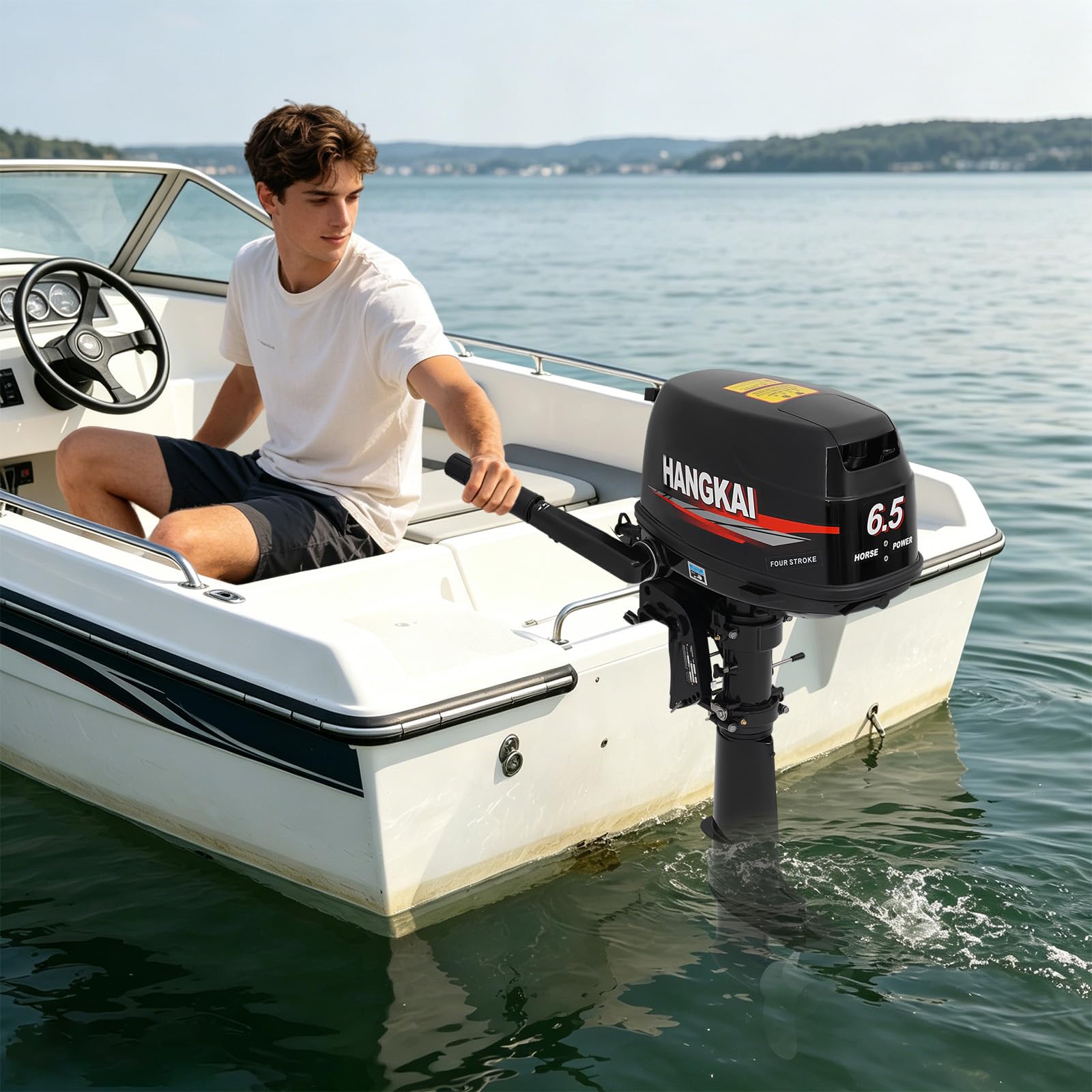 Motores fueraborda para barcos 6.5 HP 4 tiempos para bote inflable
