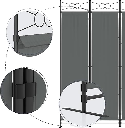 B0BPYBNNMV_image_1 Morngardo Room Divider and Folding Privacy Screens 4 Panel Partitions Wall Dividers Portable Separating for Home Office Bedroom Classroom Dressing