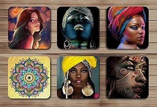 قواعد اكواب ديكور عصرية في صندوق من 6 قطع - 19