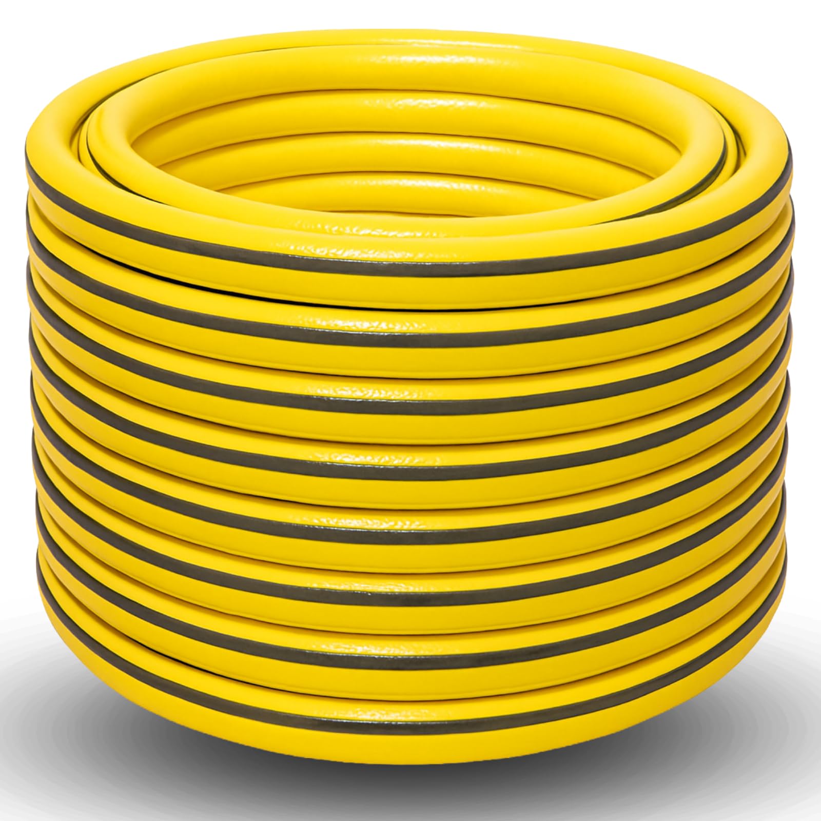 Premium Gartenschlauch 1/2" 3/4" 1" 20m 30m 50m – Verschiedene Längen, Farben, Durchmesser & Adapter-Option Wasserschlauch (Gelb, 50m 1 Zoll)