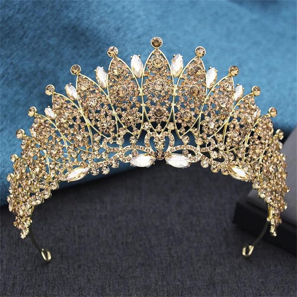 LNNSHX Tiaras y Coronas de Diamantes de imitación para Novia, Corona de Boda, joyería para el Cabello, Diademas para Desfile de Fiesta