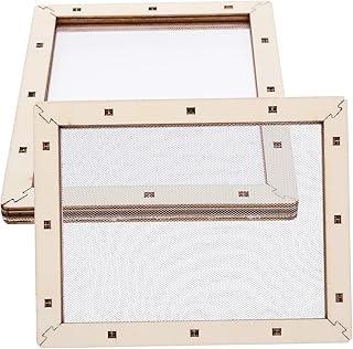 VOSAREA 2 Peças Ferramentas De Papel Artesanal Ferramentas De Artesanato De Papel DIY Moldura De Malha De Papel Artesanal Tela De Metal Molde Manual Moldura De Fabricação De Papel Para