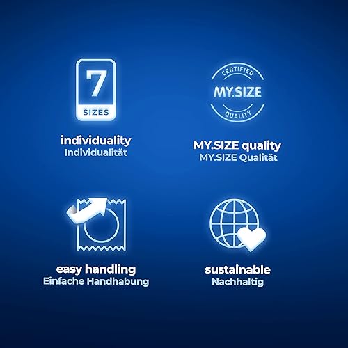 Miniatura 4 de Paquete de prueba de preservativos My.Size. Cada paquete de prueba contiene 3 x 3 unidades. de los condones 60, 64, 2.717in (9 condones en total)