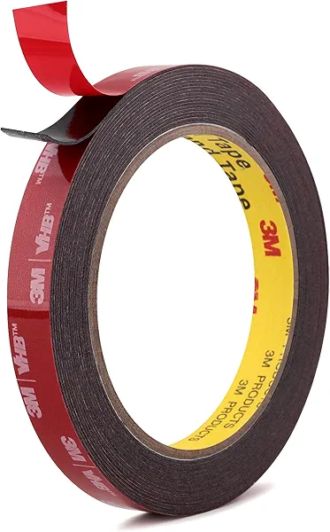 Double Sided Tape Heavy Duty Mounting Tape 1/2" x 18Ft Made of 3M VHB 5925 Strong Adhesive Waterproof Foam Tape Perfect for Automotive Home Office Decor Indoor and Outdoor Walls