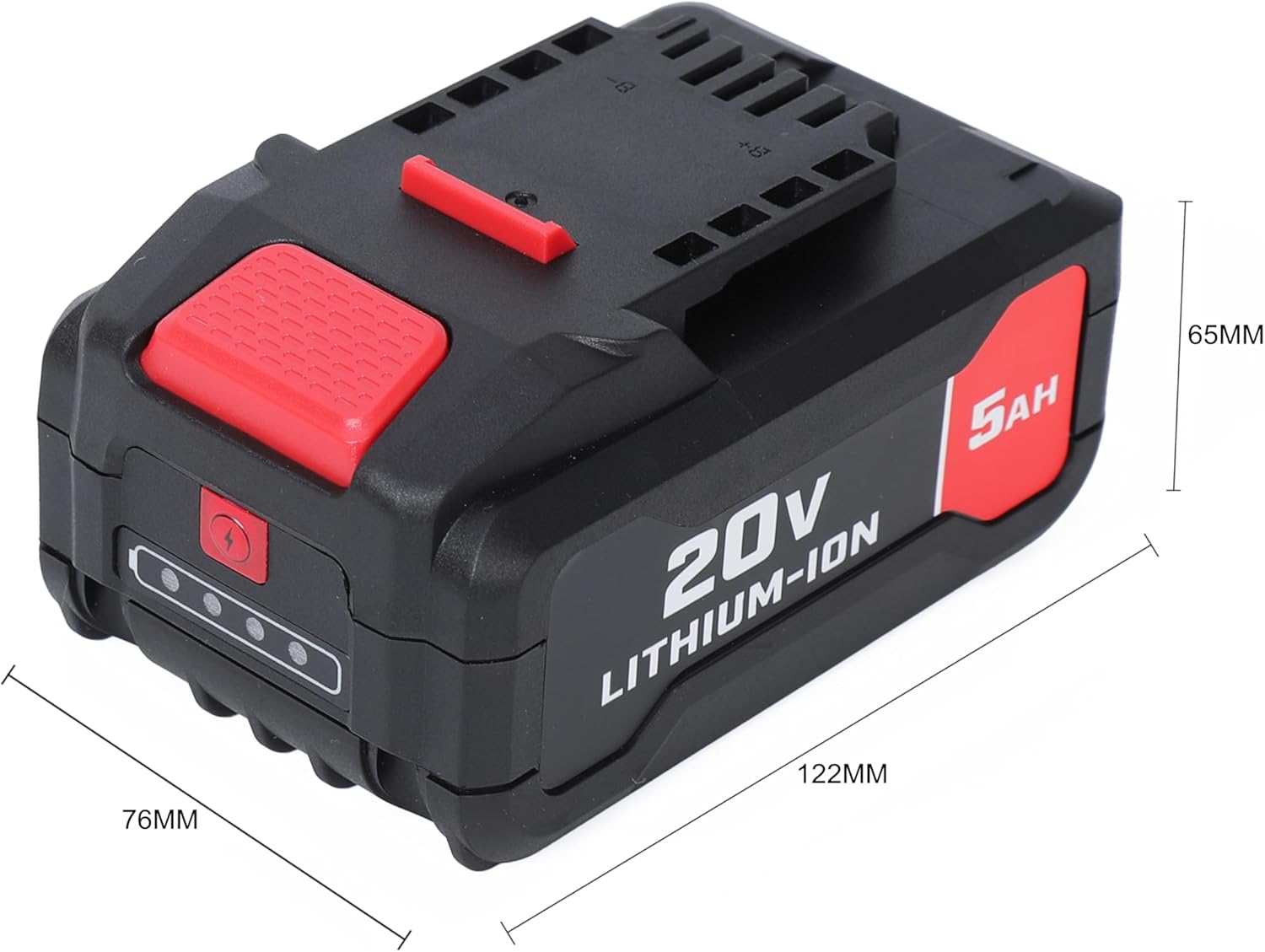 2-Pack 20V 5.0Ah Capacity Lithium-Ion Replacement Battery Packs for Bauer 20V Cordless Tools - Image 6