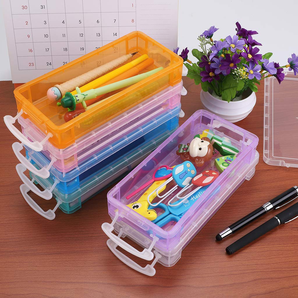 Clear Pencil Case BTSKY Large Capacity Pencil Box, Office Supplies ...