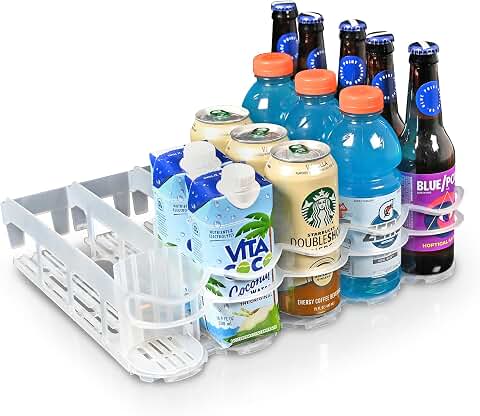 Display Technologies, Fridge-Plus Drink Organizer for Refrigerator Storage - Soda Can Dispenser and Soda Ca...