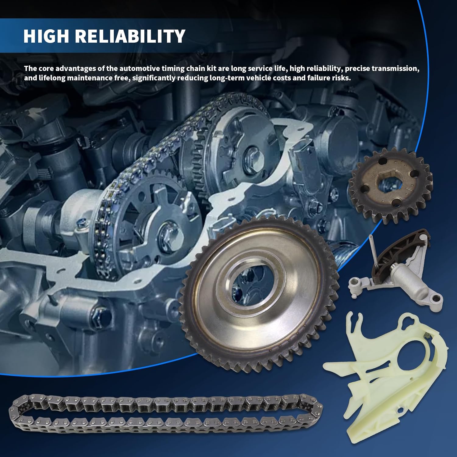 MUNIK Oil Pump Timing Drive Chain Set Compatible with BMW 228i 528i 428i 320i X1 X3 X4 X5 Z4 N20 N26 Replace# 11418651102 11417602653 11417605367 11417602647 11417605366