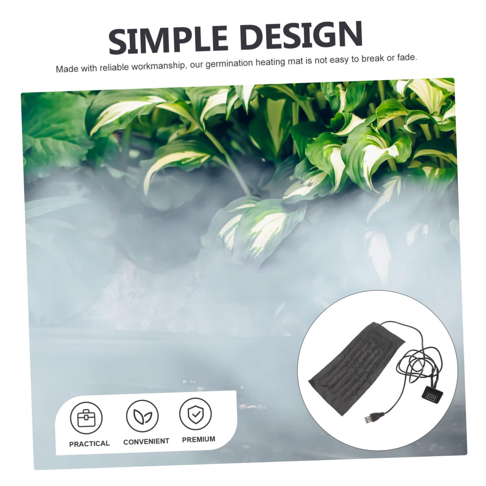 Toyvian 3 Stück USB Heizmatte für Pflanzen Einstellbare Wärmeunterlage mit Niedriger Energieverbrauch und Erwärmung für Anzucht und Gewächshaus