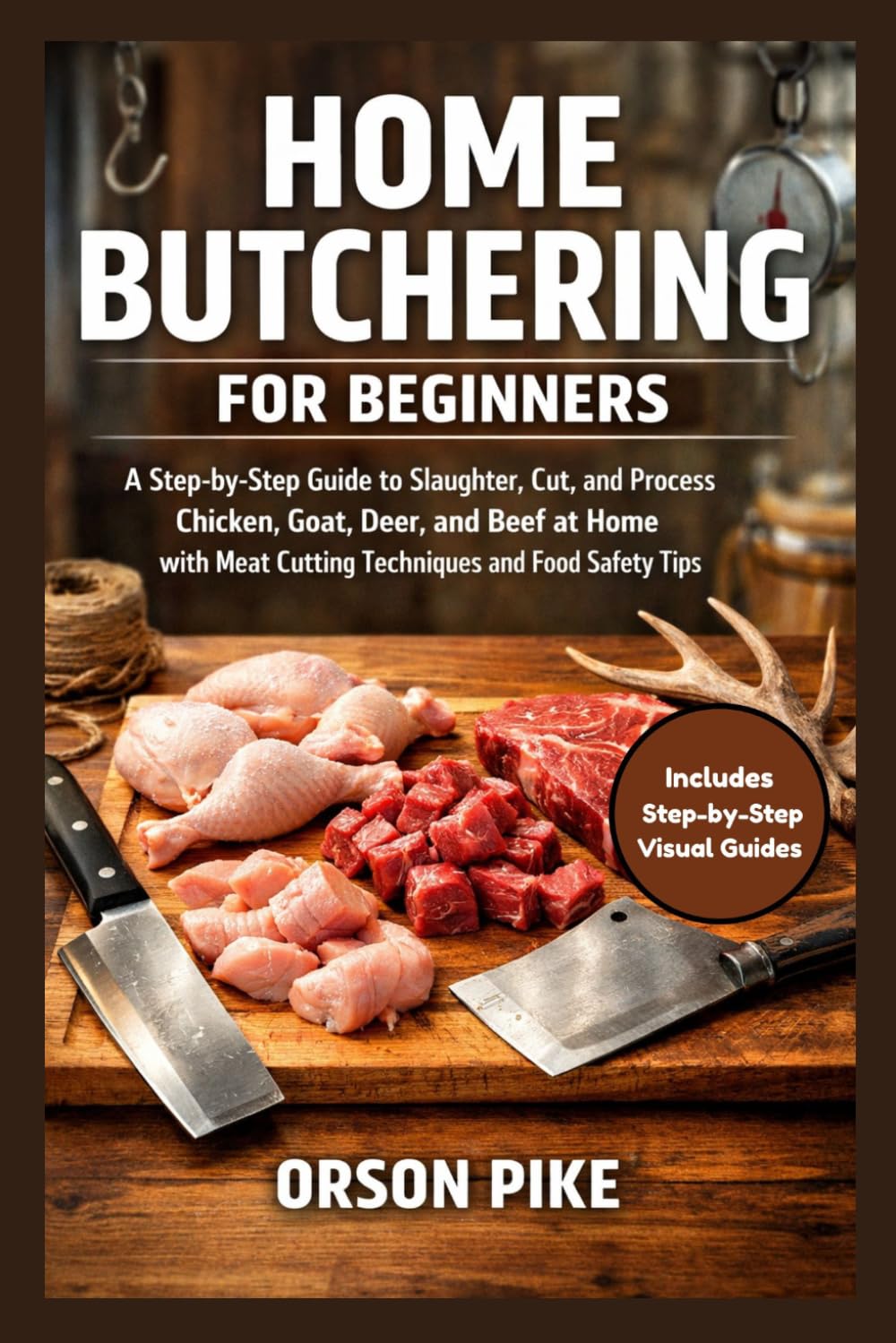 HOME BUTCHERING FOR BEGINNERS: A Step-by-Step Guide to Slaughter, Cut, and Process Chicken, Goat, Deer, and Beef at Home with Meat Cutting Techniques and Food Safety Tips