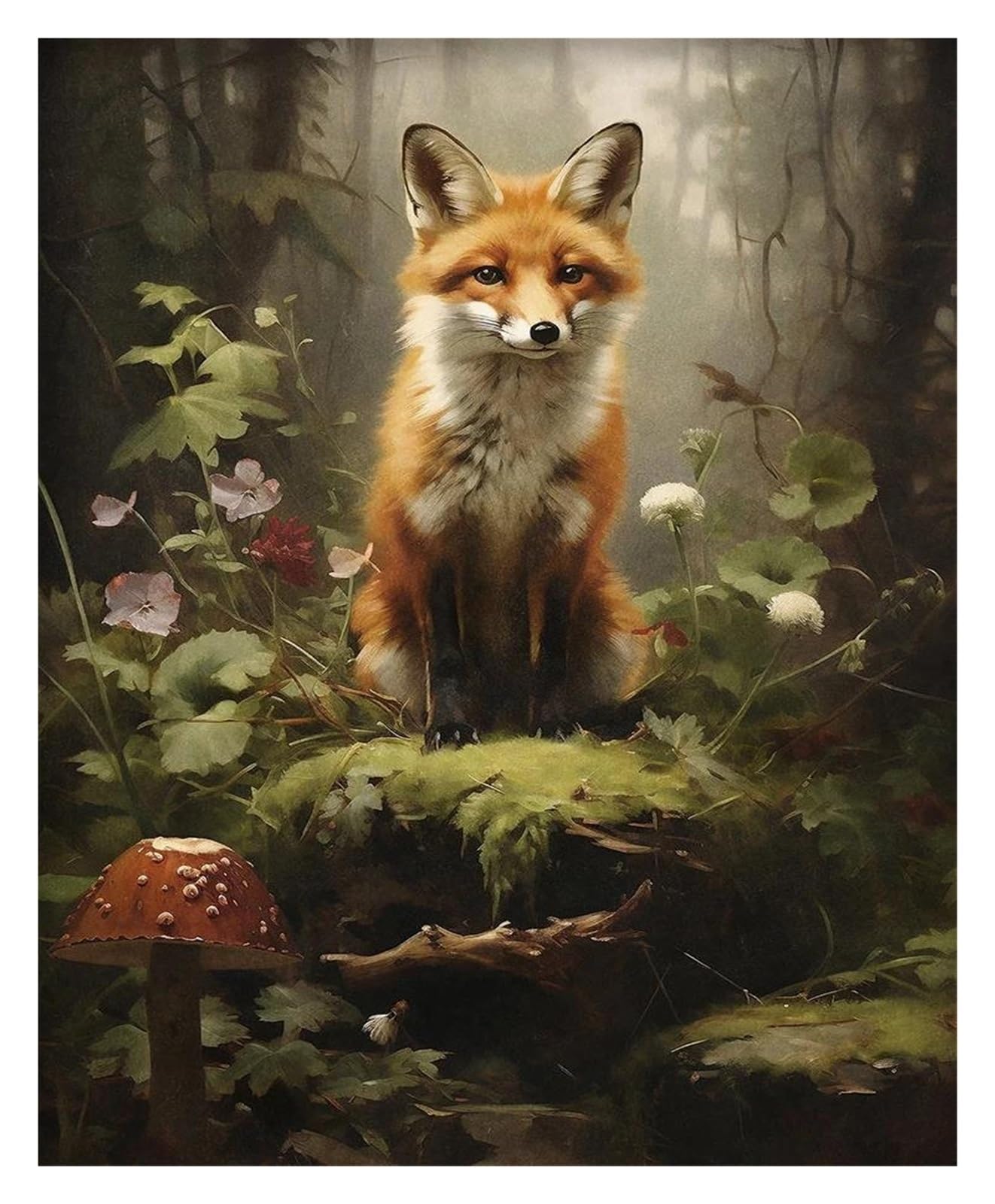 Affiche impression mouton et cerf pour relooker un salon terne