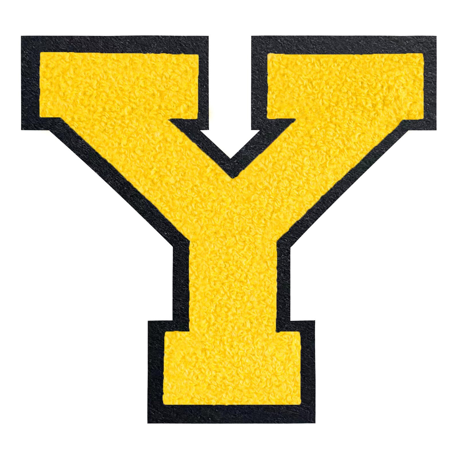 QianSiLi 6.5 Inch Chenille Iron On Letters for Clothes Varsity Letter Patches Embroidered Patch Iron On Patches for Clothing Jacket/Hoodie/Varsity (Yellow,Y) — image 1