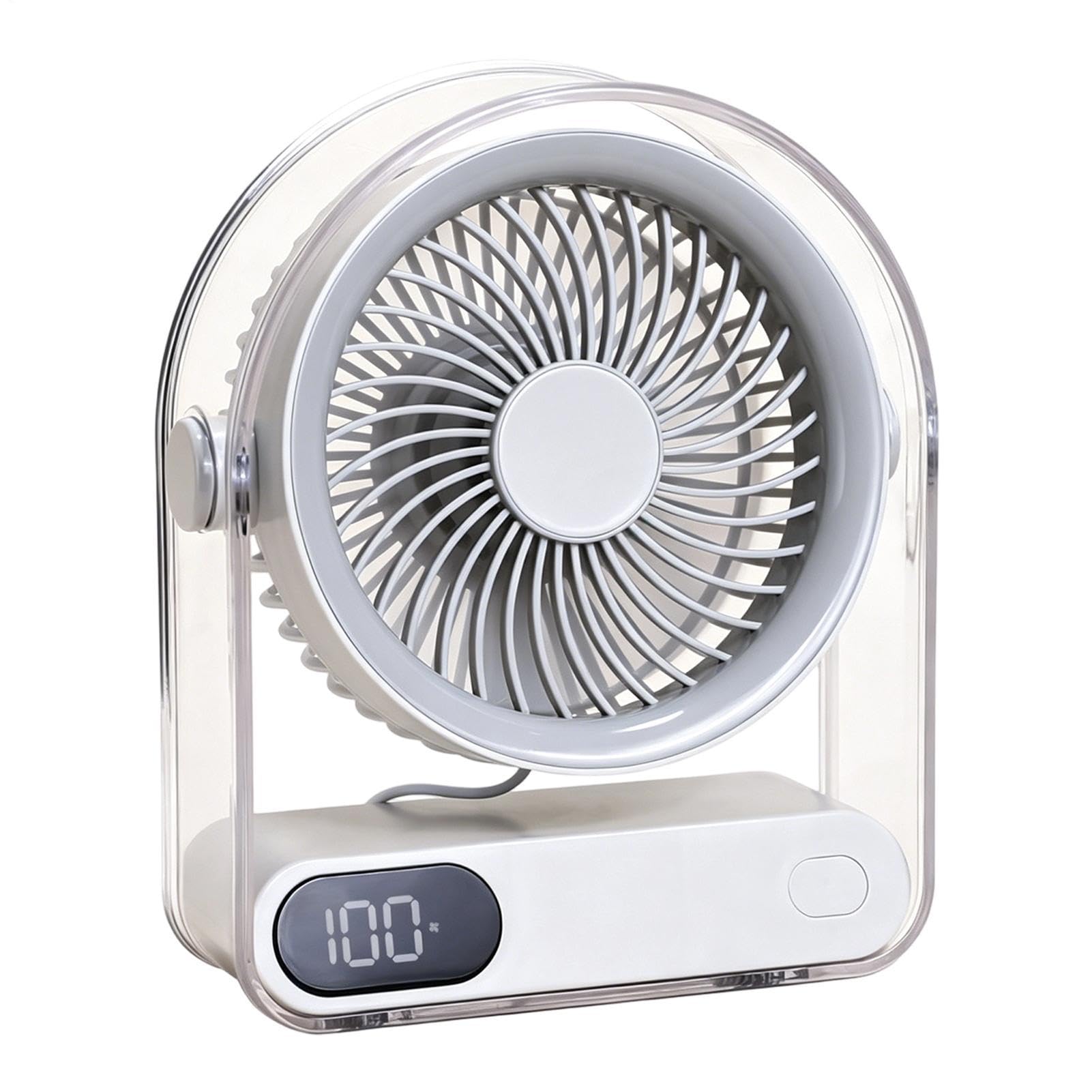 Ventilateur de bureau silencieux rechargeable USB, petit ventilateur portable