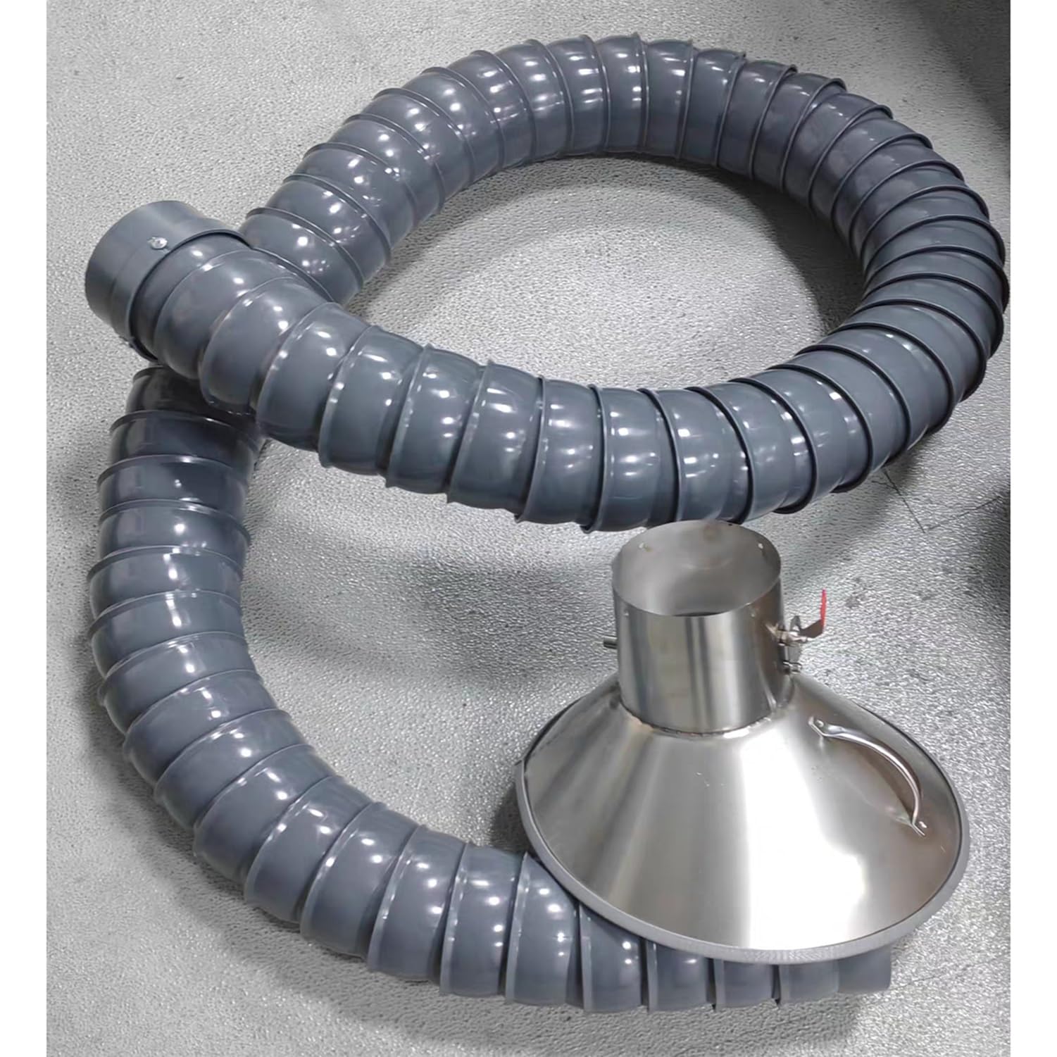 Brazo Articulado Industrial Para Extracción De Humos, Ajustable En 360° Manguera Flexible Para Recogida De Polvo Con Campana, Para Talleres Y Laboratorios(L 1.5m,ID 68mm)