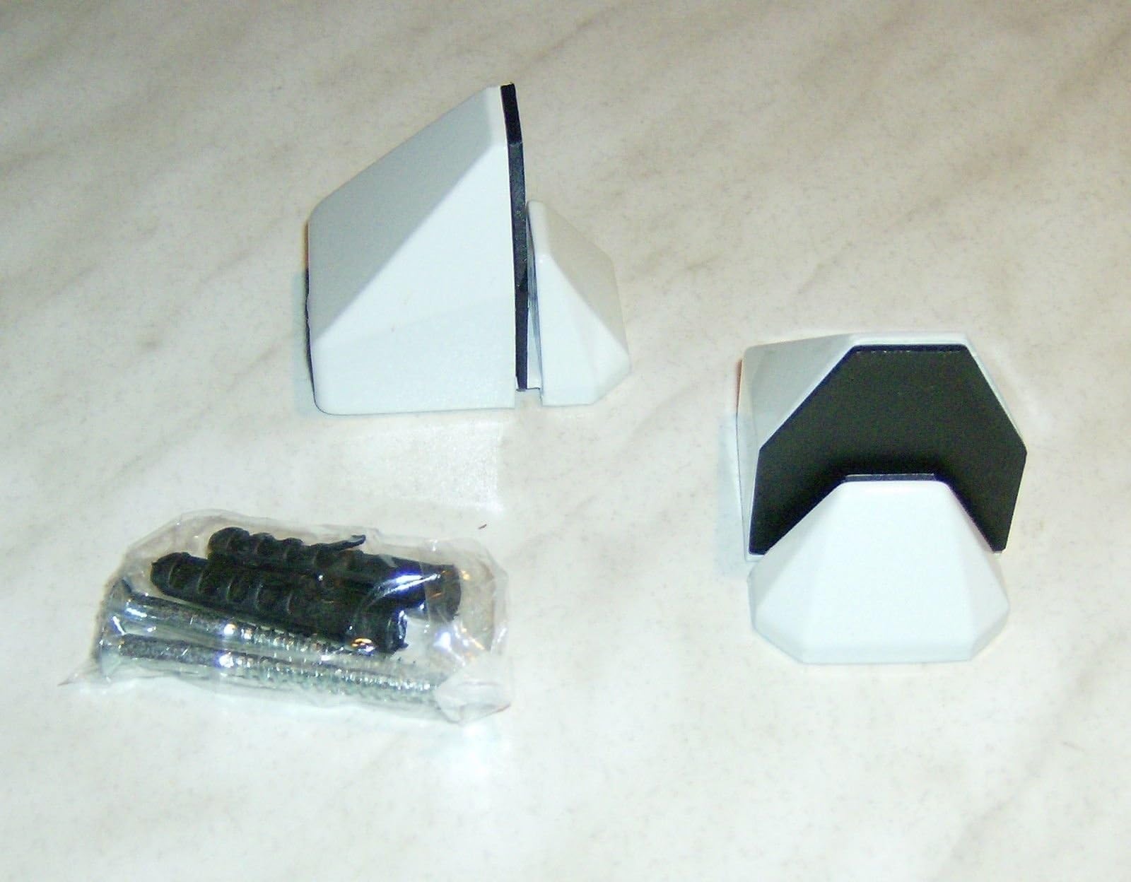 Wall Bracket Wood and Glass Plates Set Of 2 White