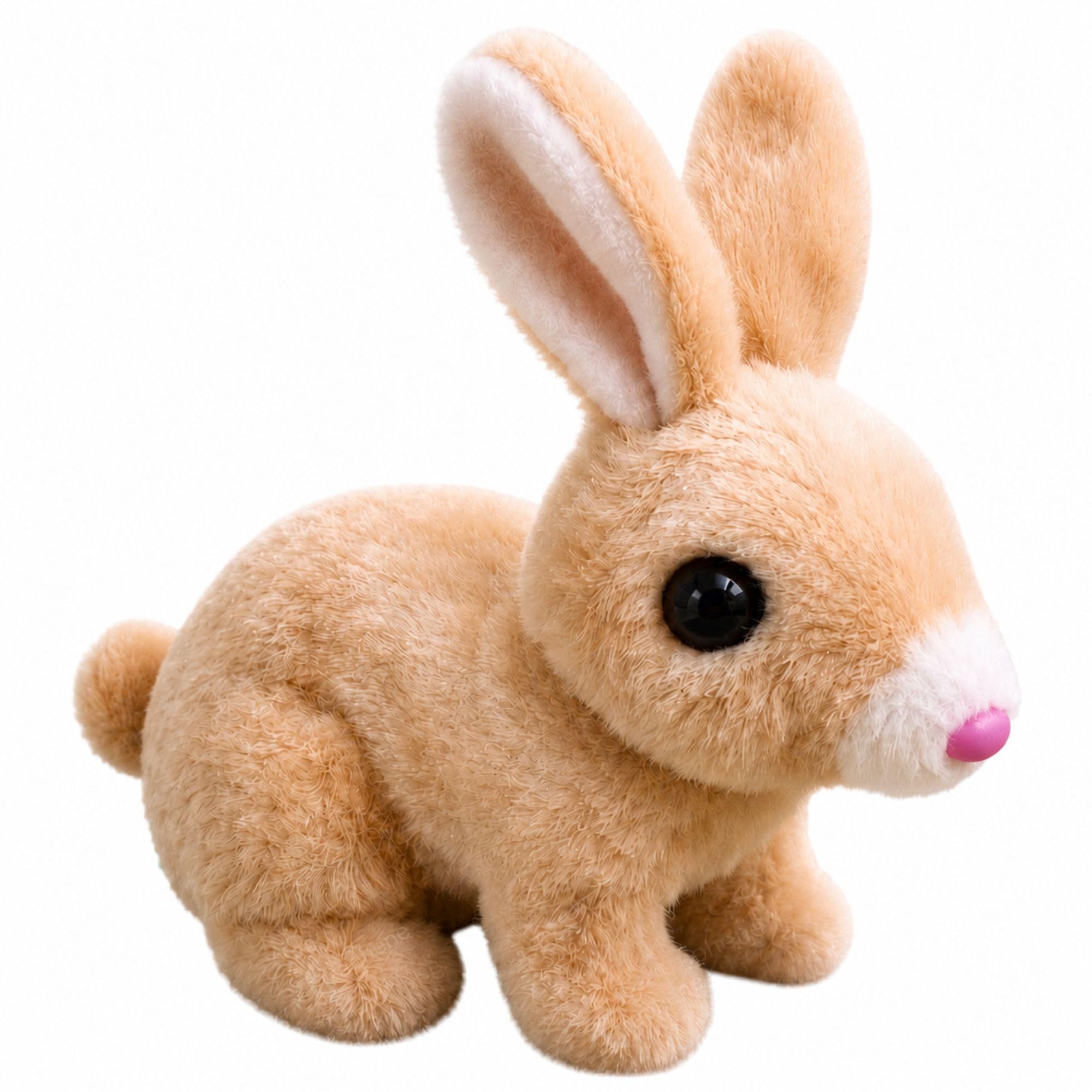 GRAPHENE Electronic Bunny Rabbit Toy for Kids Soft Hopping Jumping Wiggling Tail Ears Plush Animal Toy 1-5 Years Old Boys Girls Interactive Walking Stuffed Toy Gift [Beige]-image-28