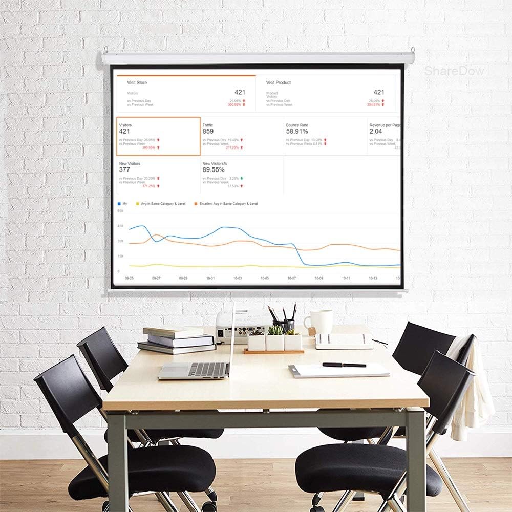 Projector Screen, 60100 Inch 43 Motorized Electric Projection Screen