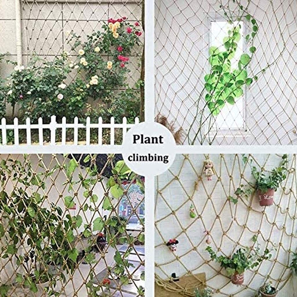Rete da arrampicata per case sugli alberi e balconi, rete sicura per bambini e animali domestici, rete in canapa pesante per giardino, altalena, amaca, parco giochi